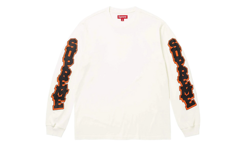 Cracked Sleeve Long Sleeve Top "SS26 - Washed White" SU27257