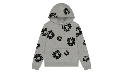 Black Cotton Wreath Hoodie "Grey" DT352