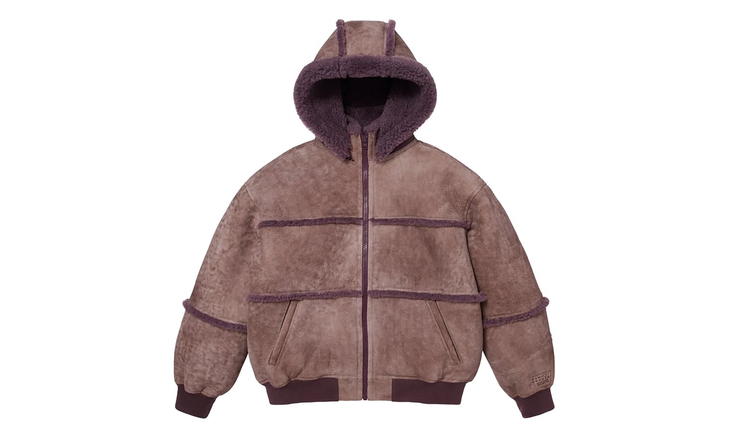 MM6 Maison Margiela Shearling Bomber Jacket "SS26 - Purple" SU27196