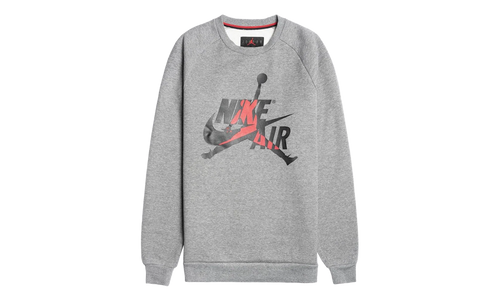 Air Jordan Jumpman Classics Crewneck Sweatshirt "Carbon Heather / Black" BV6006 091