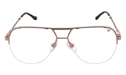 Blanco Half Rim 24KT Two-Tone "Rose / White Gold / Smoke Gradient Photochromatic" HRBA2 0010 2D4