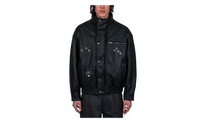 The Commission Leather Bomber Jacket "Black" 7U004Q3009BLK