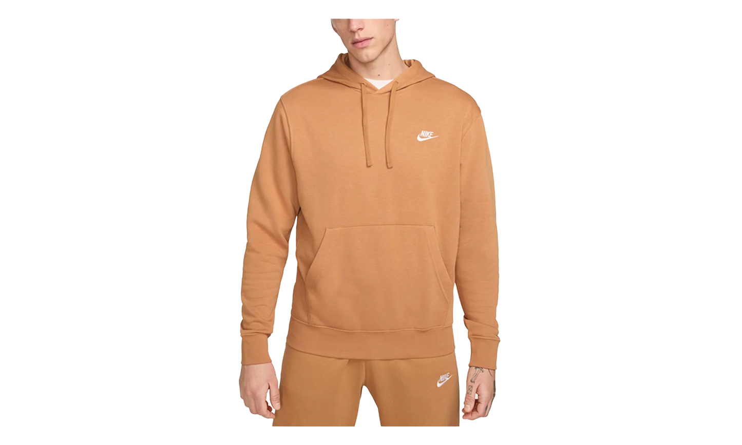 Sportswear Club Fleece Embroidered Hoodie "Flax / Flax / White" BV2654 224