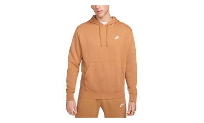 Sportswear Club Fleece Embroidered Hoodie "Flax / Flax / White" BV2654 224