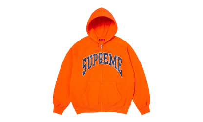Cracked Raglan Zip Up Hooded Sweatshirt "SS26 - Dark Orange" SU27505