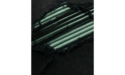 MX1 Green Ultra Suede Repair Jeans "Aged Black" SS22MDS007 023