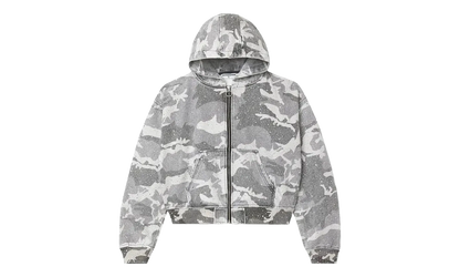 Winter Crystal Camo Work Jacket "Washed White Camo" VAL166