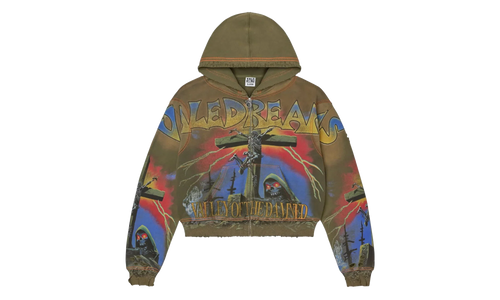 Damned Big Zip Up Hoodie "Green" VALE 11 007 VFDBZUOG GN