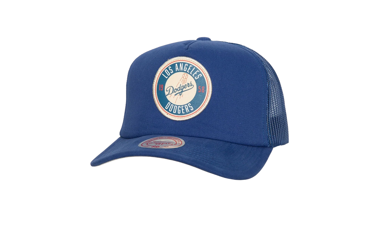 MLB Cooperstown Circle Change Trucker Snapback Cap "Los Angeles Dodgers - Blue" HHSS6660 LADYYPPPBLUE