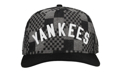 9FIFTY New York Yankees 1951 Checkered A Frame Snapback Hat "Black / Grey (Back Denim)" NE479