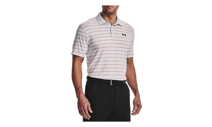 Playoff 3.0 Stripe Polo "Halo Gray / Orange Blast" 1378676 014