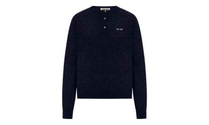 Cashmere 3-Button Crewneck Sweater WMNS "Blue" MML02M S OOO 13S1 F0008