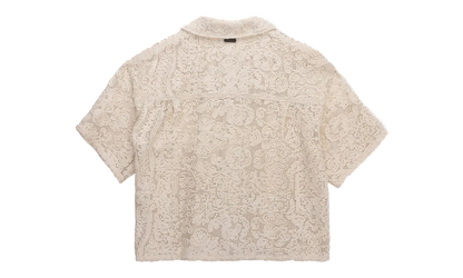 Mind Maze Crochet Camp Short-Sleeve Button Up "Natural" HTG260145 NAT
