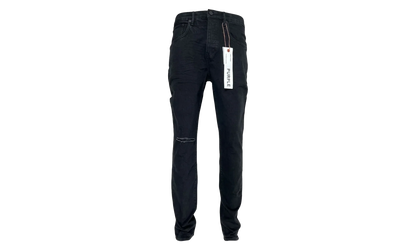 Rinse Knee Slit Denim "Black" P002 NDBR825