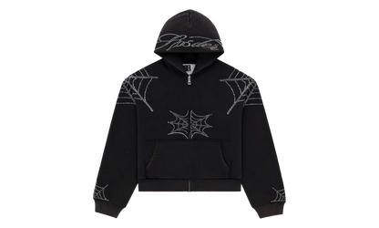 Rhinestone We Zip Hoodie "Black" SP5der397