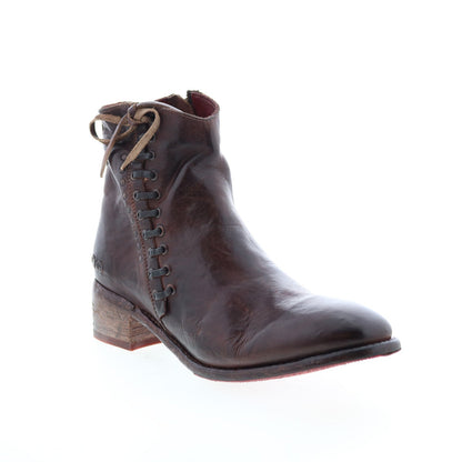 Bed Stu Aldina F328016 Womens Brown Leather Lace Up Ankle & Booties Boots