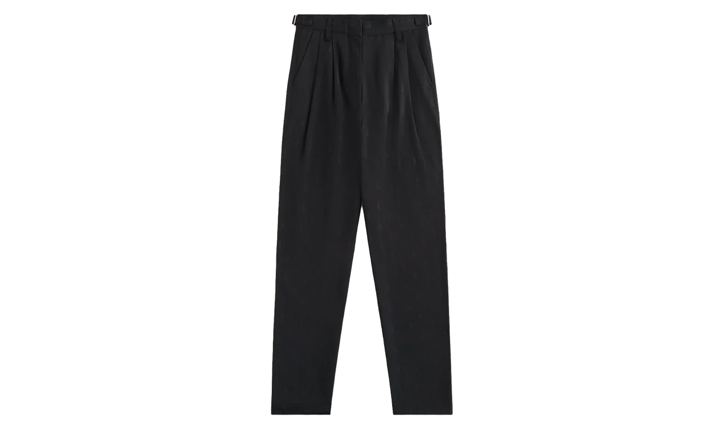 Script Logo Aidan Pleated Black Trousers "Black" KITH39