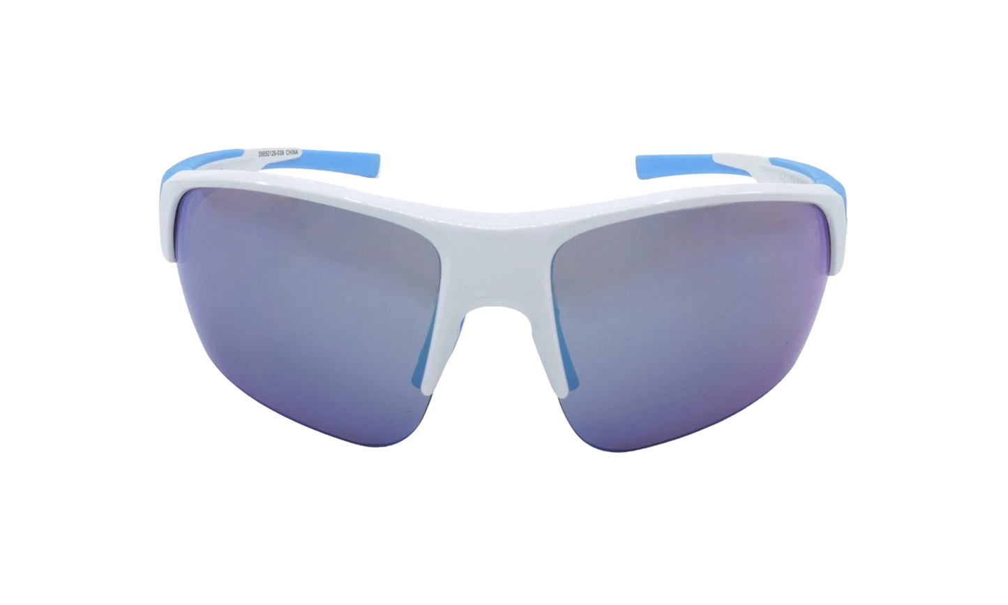Changeup Dual Sunglasses "Gray Mirror - Shiny White / Carolina Blue" S8650129 039