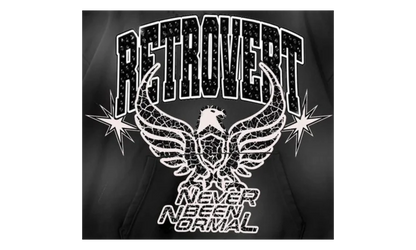 Never Been Normal Rhinestone Hoodie "Black" RET016