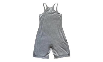 Ribbed Embroidered Romper "Grey" CHRM1005