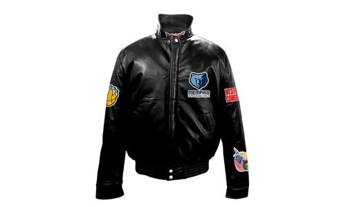 Full Leather Puffer Jacket "Memphis Grizzlies" NBA 104P GRI