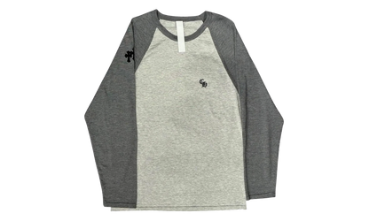 Henley Baseball 3 Cross Patch Longsleeve T-Shirt "Grey" CHRM1137