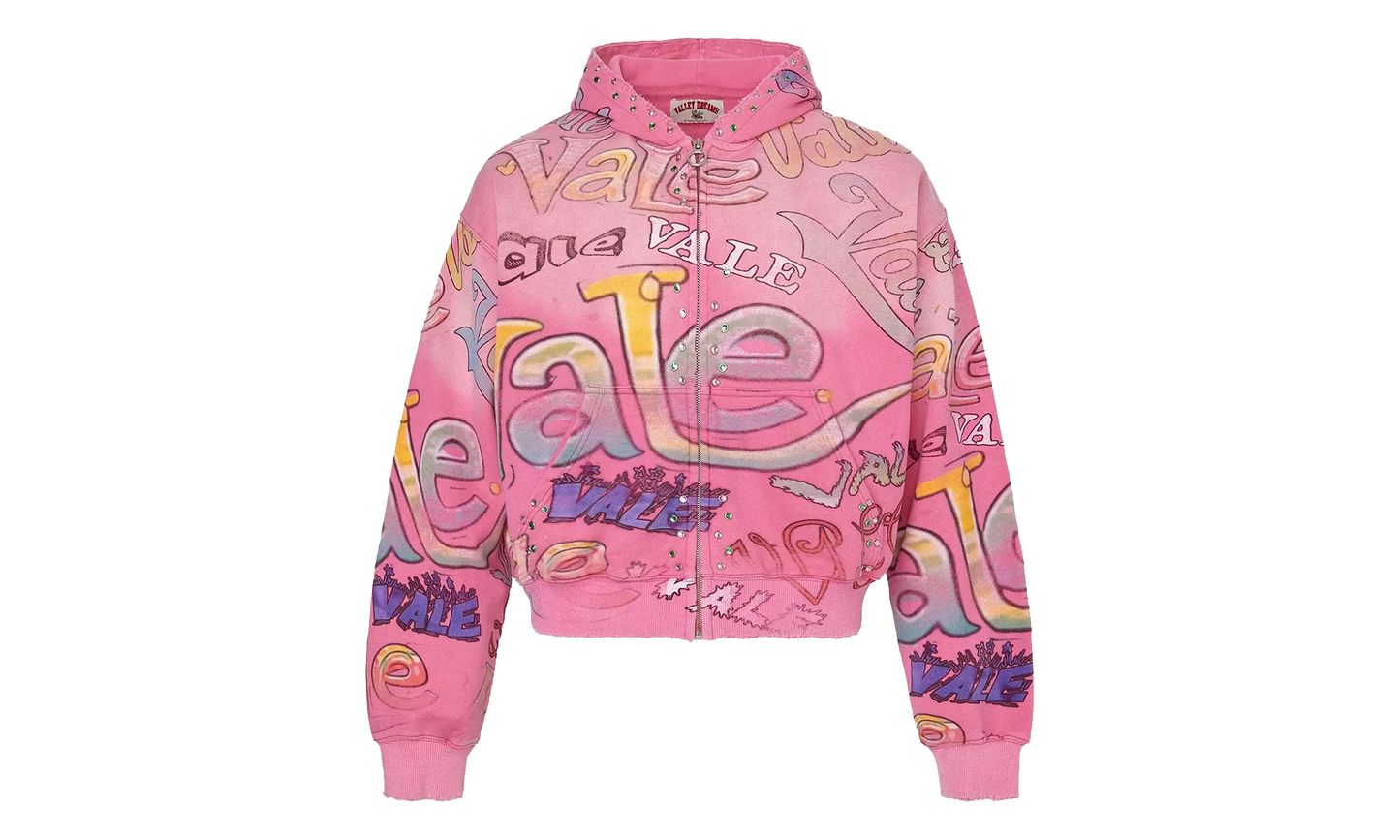 Bubblegum Zip Up Jacket "Pink" VAL173