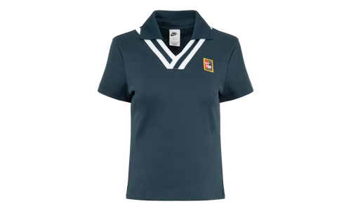 YOON Short-Sleeve Polo Top WMNS "Armoury Navy / White" FZ0276 478