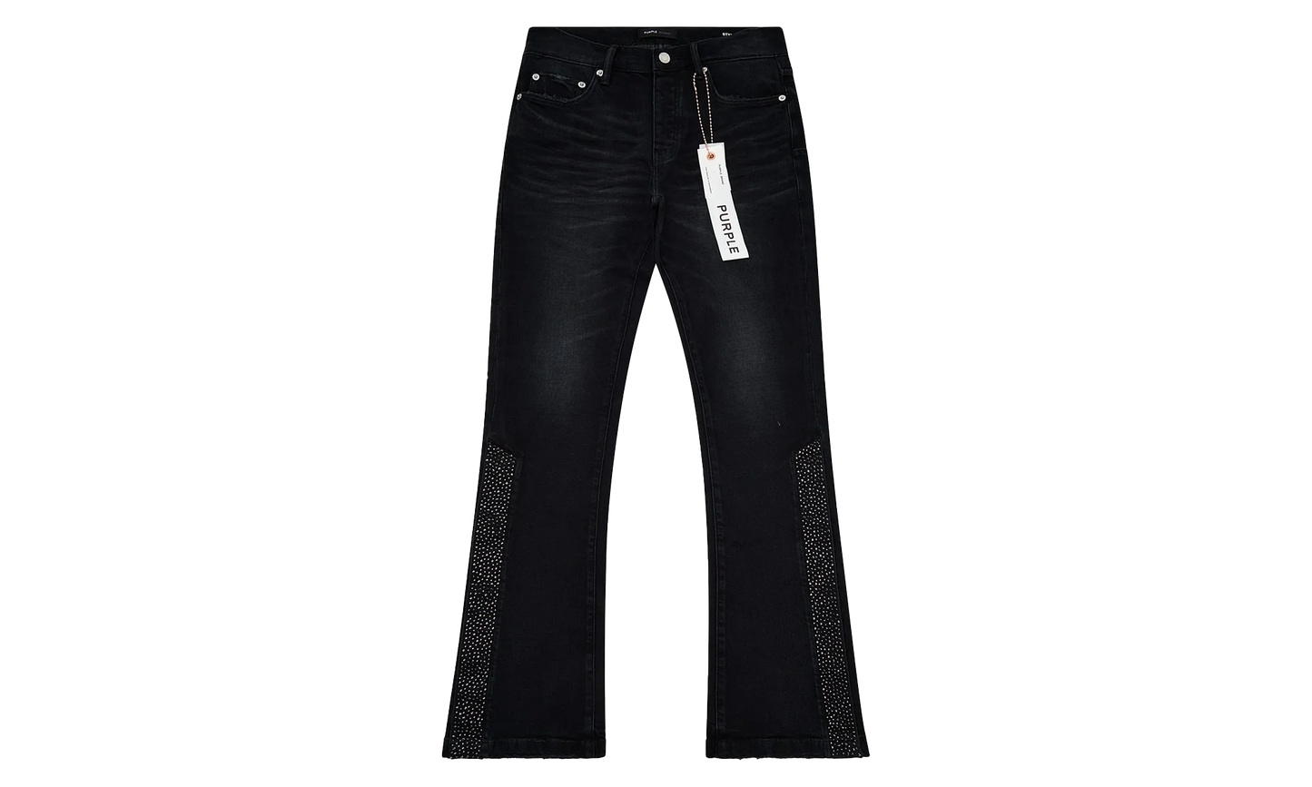 Crystal Snap Flared Denim "blue" P067 FCNB225