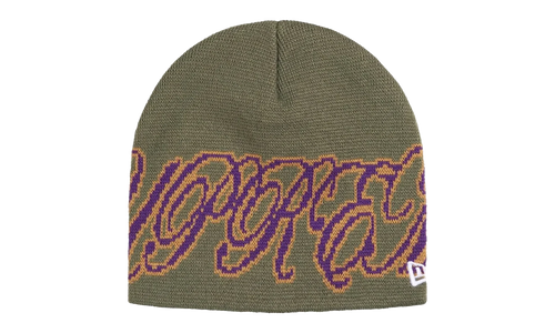 New Era Cursive Beanie "SS26 - Olive" SU27255