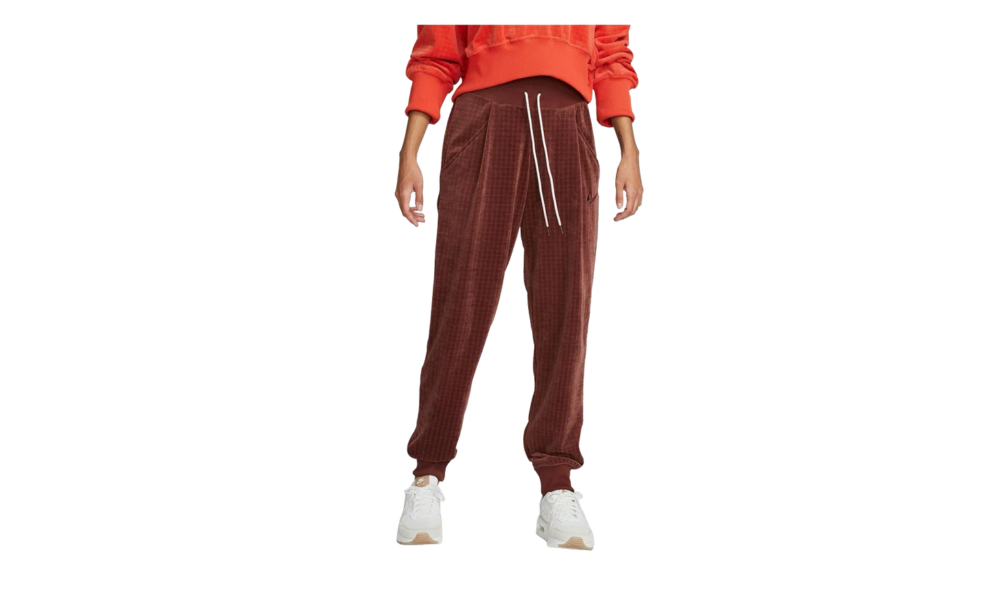 Velour High Waisted Joggers WMNS "Maroon" DV7820 231