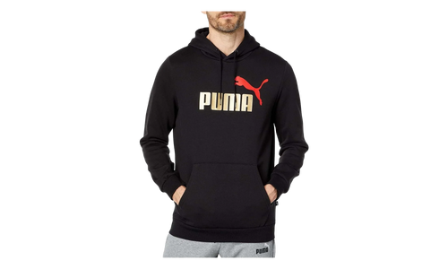 Essential+ Big Logo Fleece Hoodie "Cotton Black / Gold" 846849 90