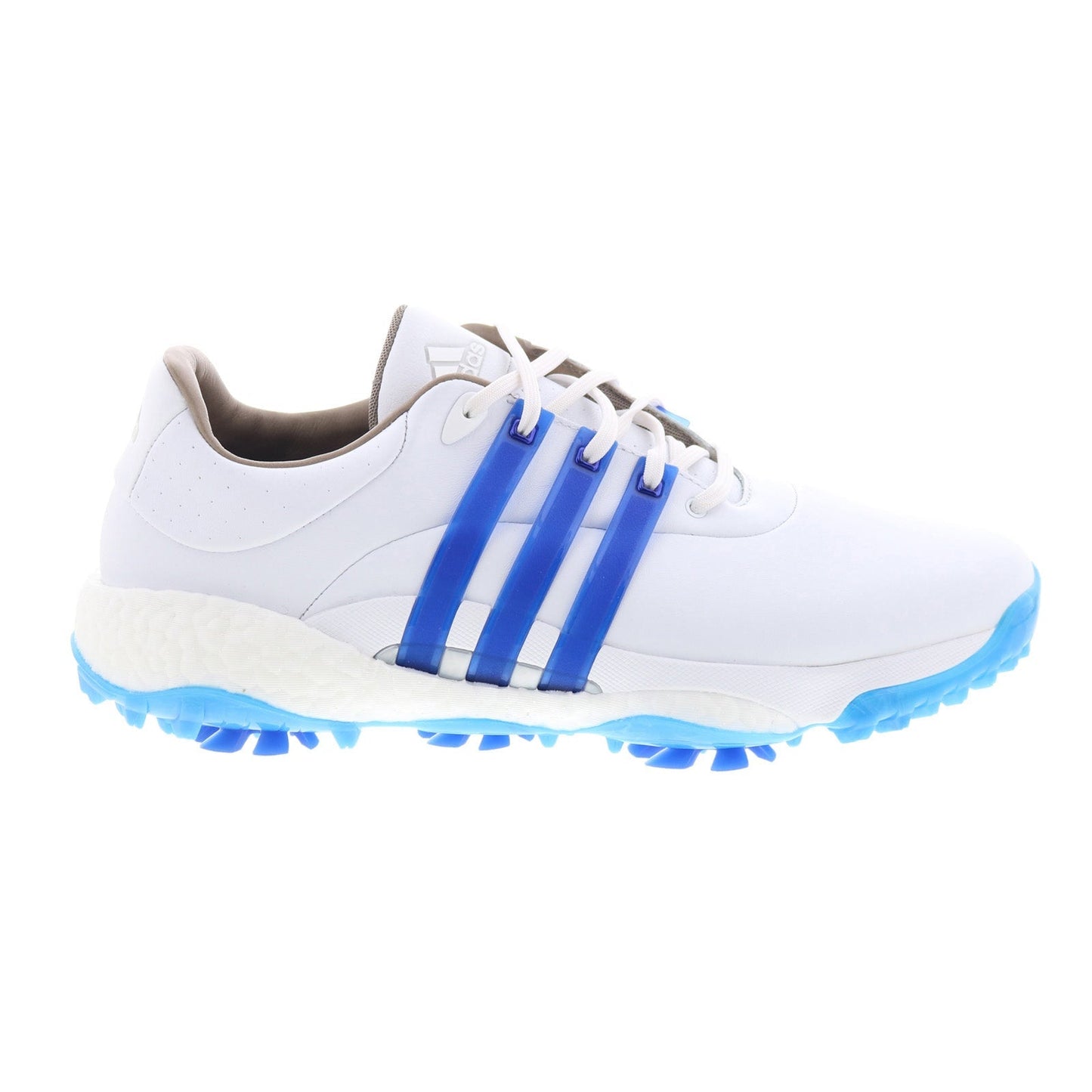 Tour360 22 GV9400 Mens White Leather Lace Up Athletic Golf Shoes