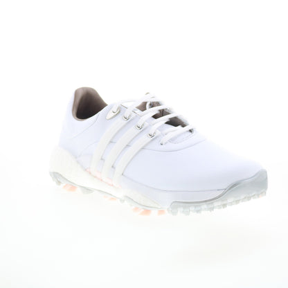 Tour360 22 GV9662 Womens White Leather Lace Up Athletic Golf Shoes