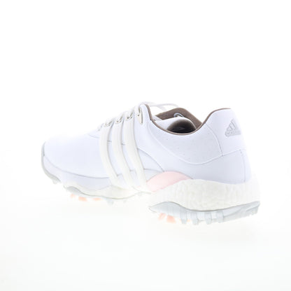 Tour360 22 GV9662 Womens White Leather Lace Up Athletic Golf Shoes