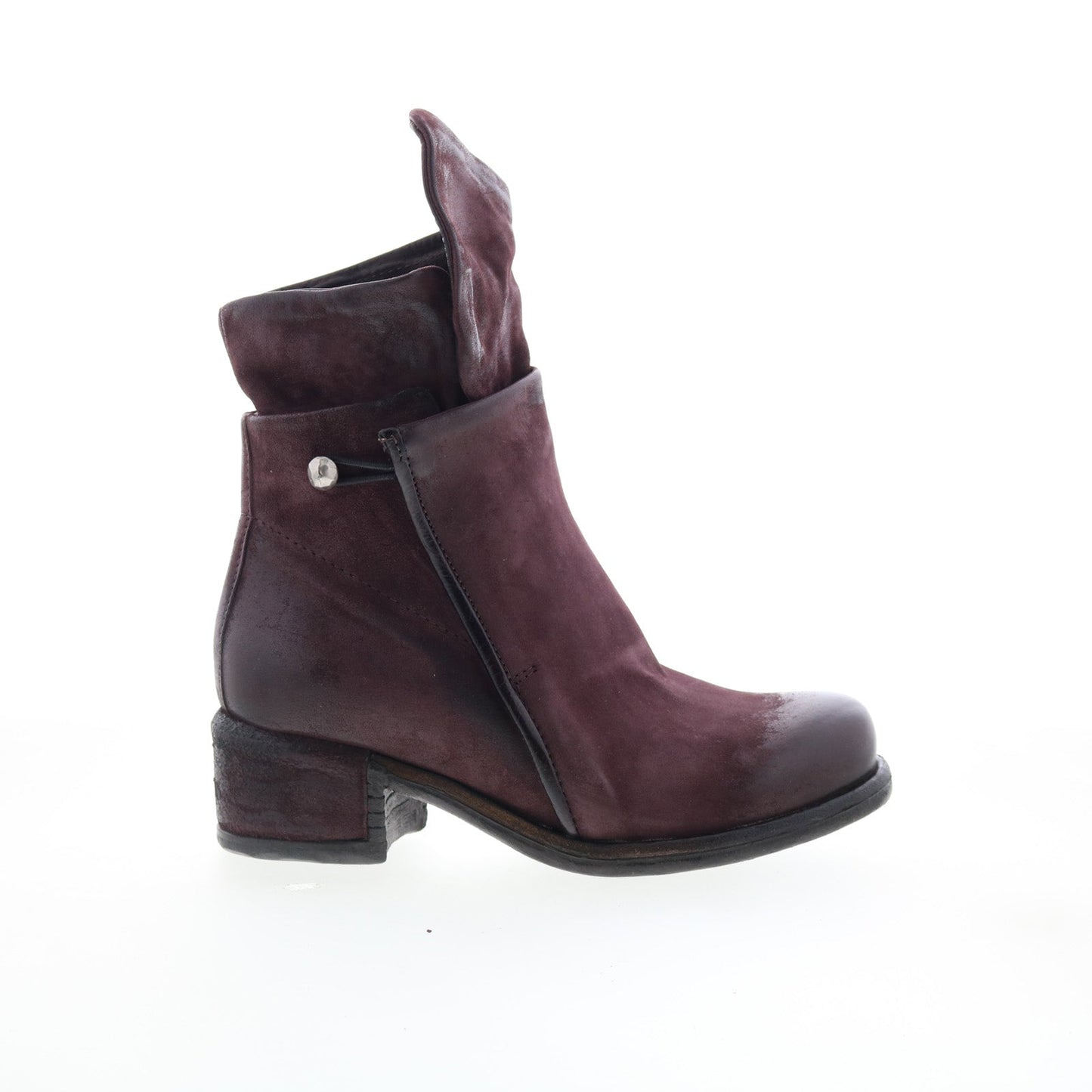 Ibsen Womens Burgundy Leather Zipper Casual Dress Boots