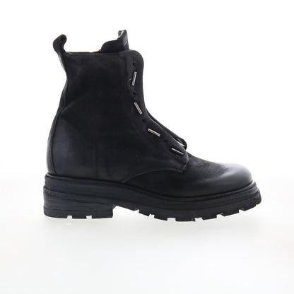 Lanford Womens Black Leather Zipper Casual Dress Boots