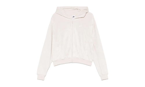 Sportswear Chill Knit Loose Velour Full-zip Hoodie"Light Orewood Brown/ Sail" HJ0954 104