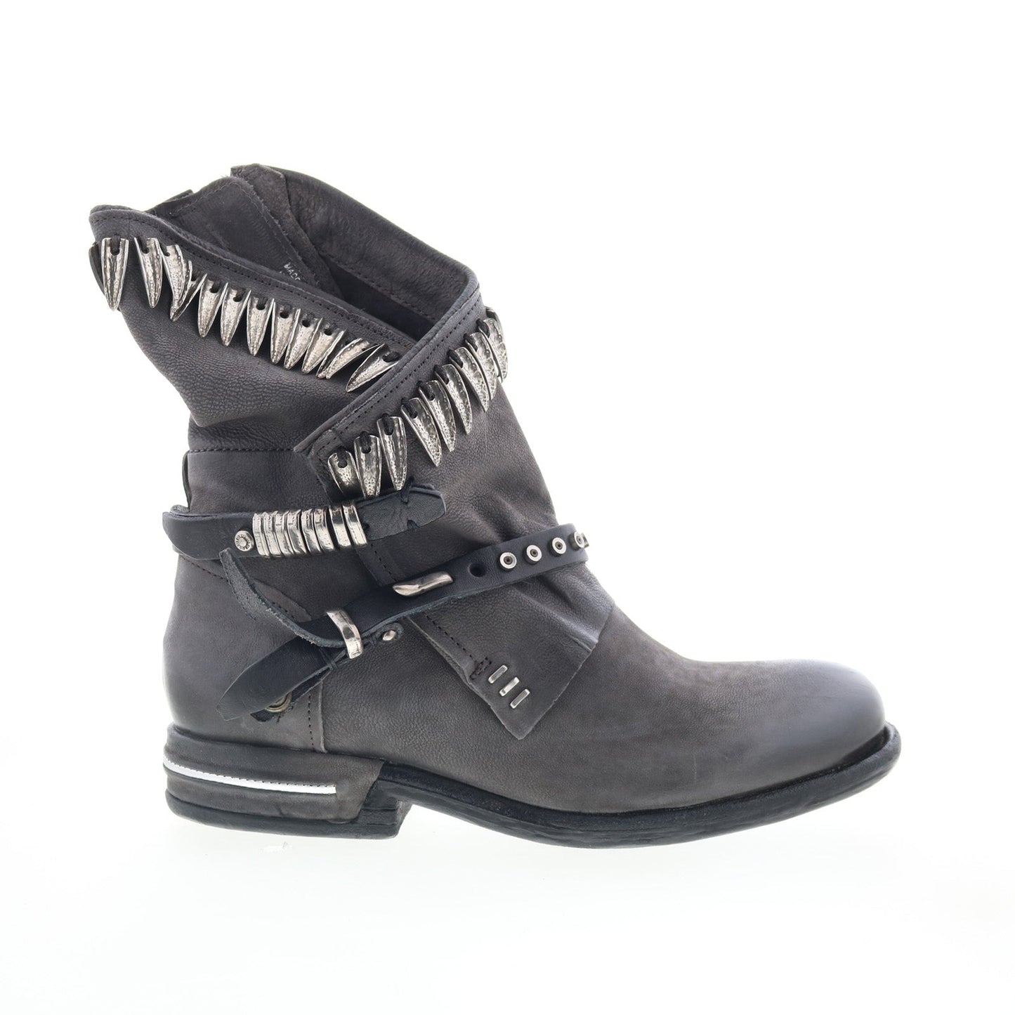 Tosh 516332-101-0001 Womens Gray Leather Zipper Casual Dress Boots