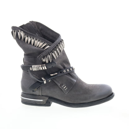 Tosh 516332-101-0001 Womens Gray Leather Zipper Casual Dress Boots