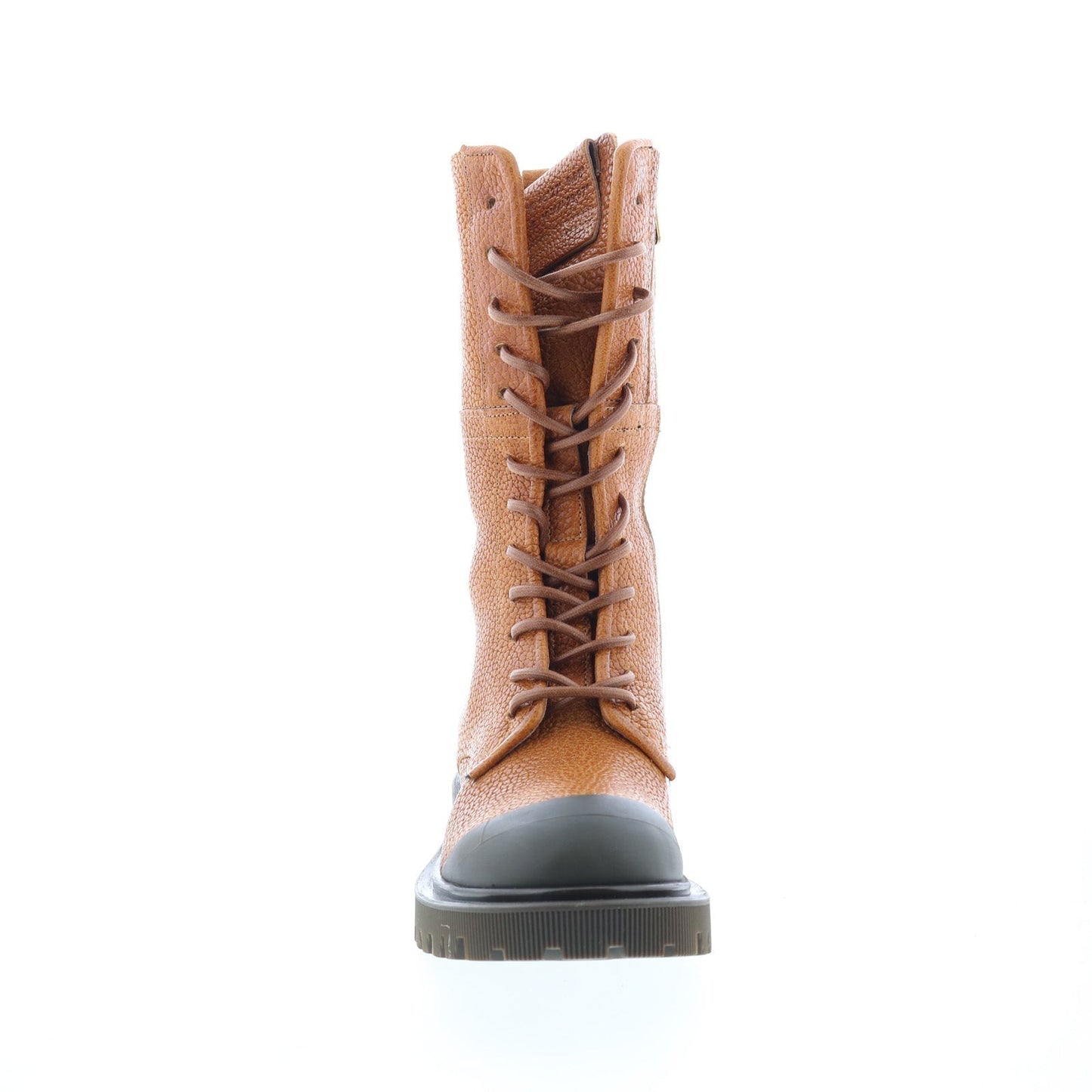 Trevy Womens Brown Leather Zipper Casual Dress Boots
