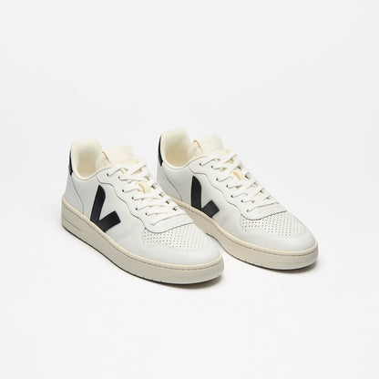 Men's V-10 Prime Leather in White Black
